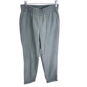 Chico’s Olive Green Elastic Waist Cuffed Hem Lightweight Pants Women’s Sz 00